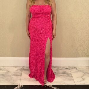 Sherri Hill Pink Sequin Gown Size 12